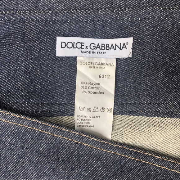 Dolce & Gabbana Denim Pencil Skirt VTG EUC IT 40 - Picture 8 of 10